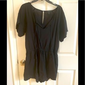 JCREW black short sleeve romper!